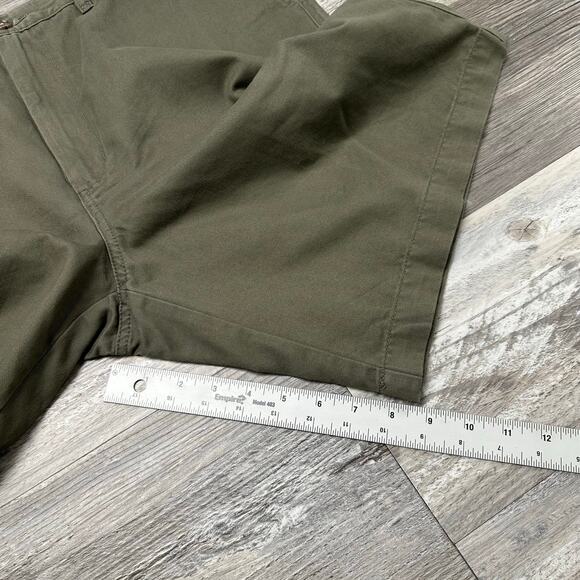 Lands End Shorts NWT Desert Olive Green Mens 38 Traditional Fit Flat Front Chino - Picture 6 of 11